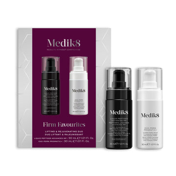 Medik8 Firm Favourites gift box with Liquid Peptides Advanced MP and Exo-PDRN Prismatic+ 30ml serums