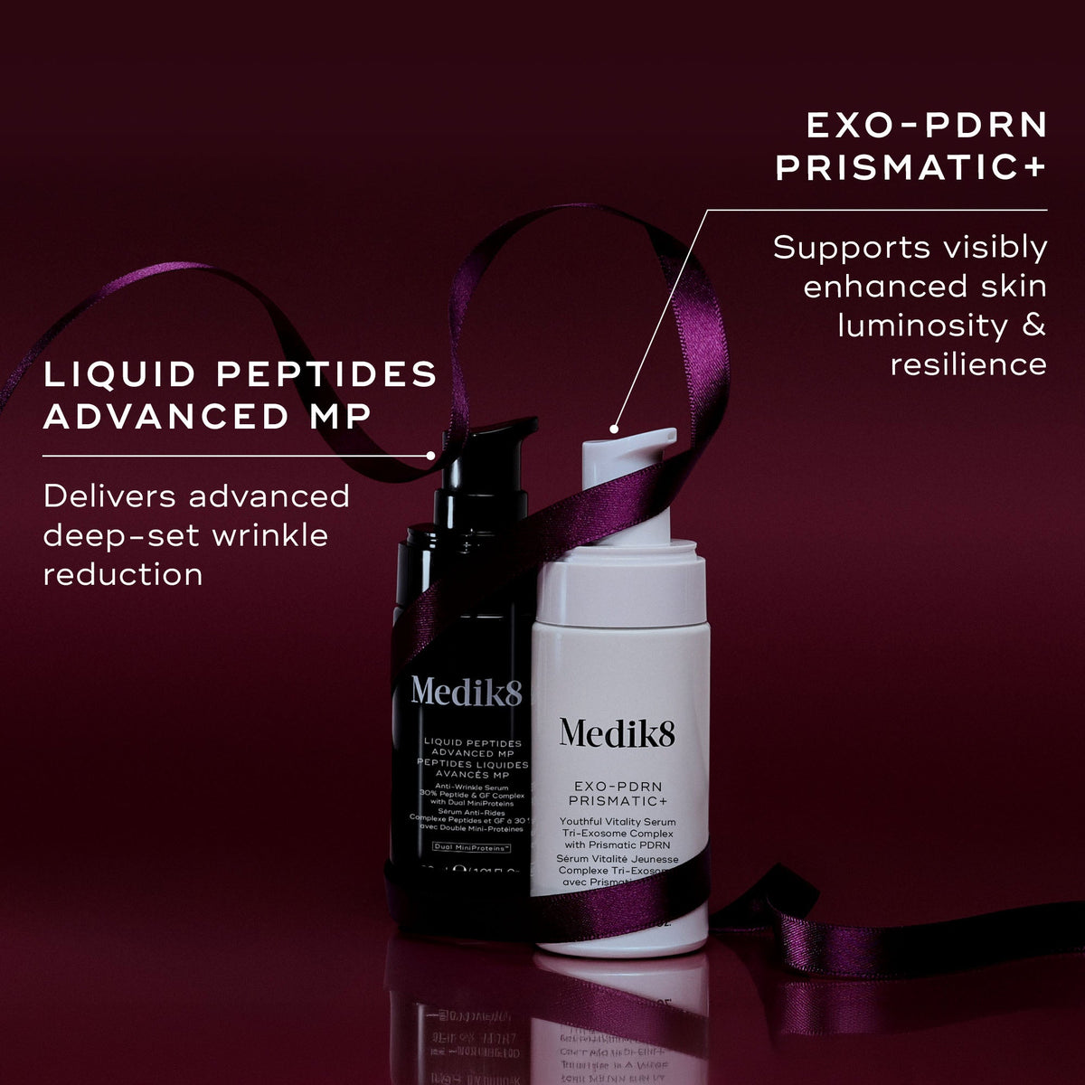 Medik8 Firm Favourites serum duo with key benefits of each product
