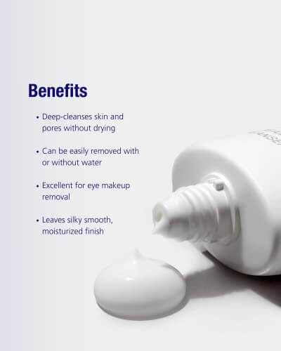iS Clinical Cream Cleanser benefits including deep-cleansing skin, easy makeup removal, and moisturizing finish.