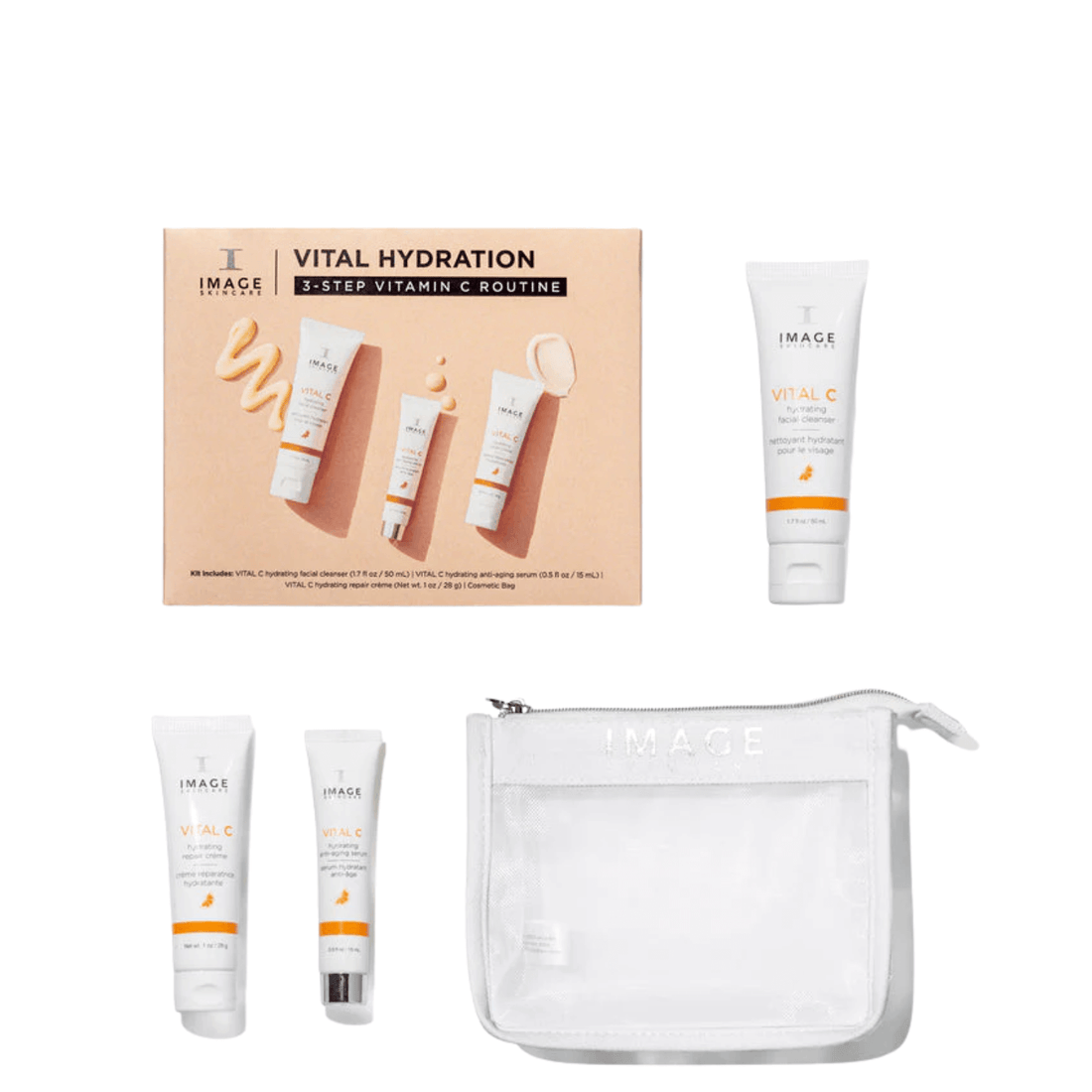 IMAGE Skincare Vital Hydration set with products and packaging on a white background