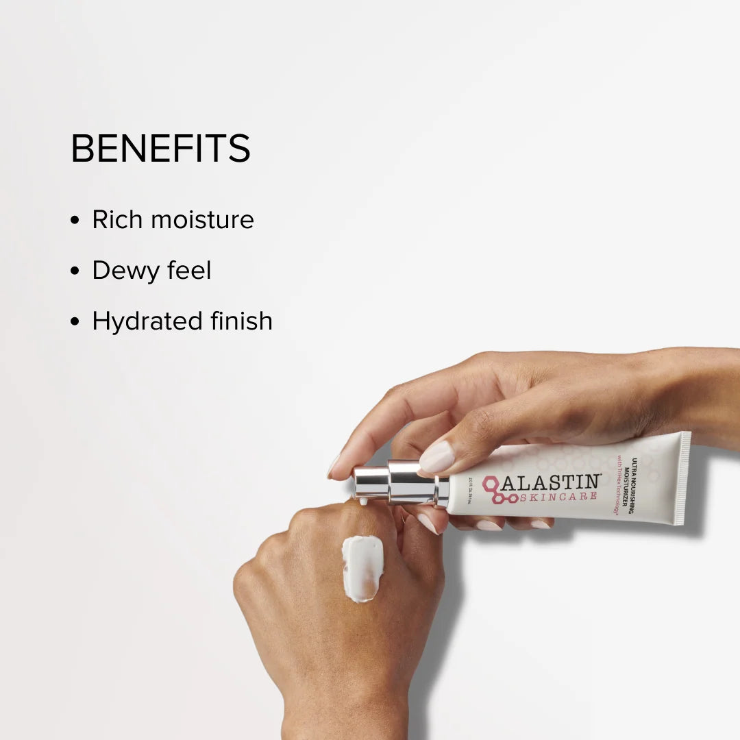 ALASTIN Ultra Nourishing Moisturizer in a sleek tube with TriHex Technology for deep hydration.