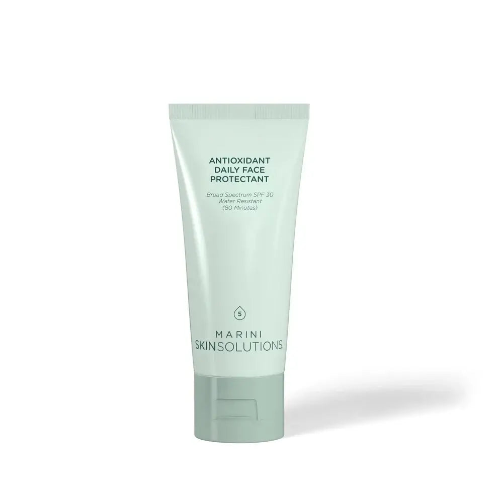 Marini Skin Solutions Antioxidant Daily Face Protectant SPF 30 tube with broad-spectrum protection and hydration features.