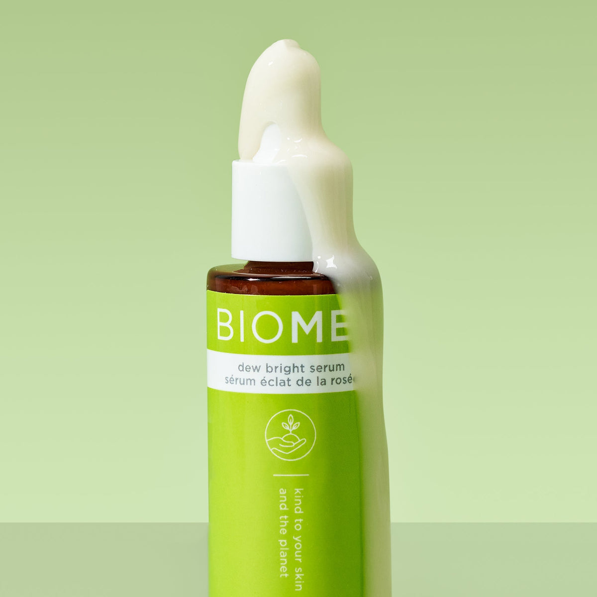 IMAGE Skincare BIOME+ Dew Bright Serum bottle with serum drip