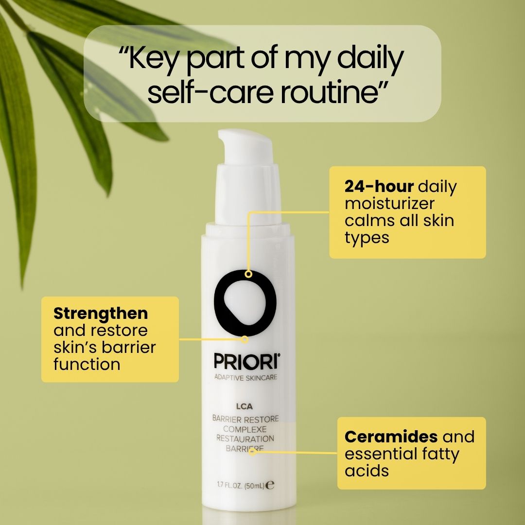 PRIORI LCA Barrier Repair Cream benefits for hydration and barrier support