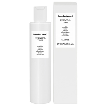 Comfort Zone Essential Toner™ bottle and packaging, soothing toner with natural ingredients for all skin types.