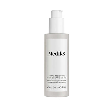 Medik8 Total Moisture Daily Cleansing Gel bottle with pump for hydration-first cleansing.