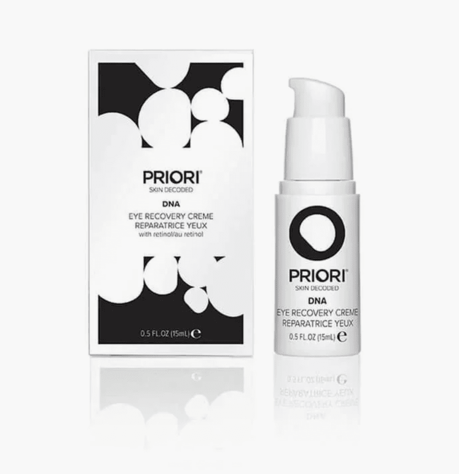 PRIORI DNA Eye Recovery Crème pump bottle and box