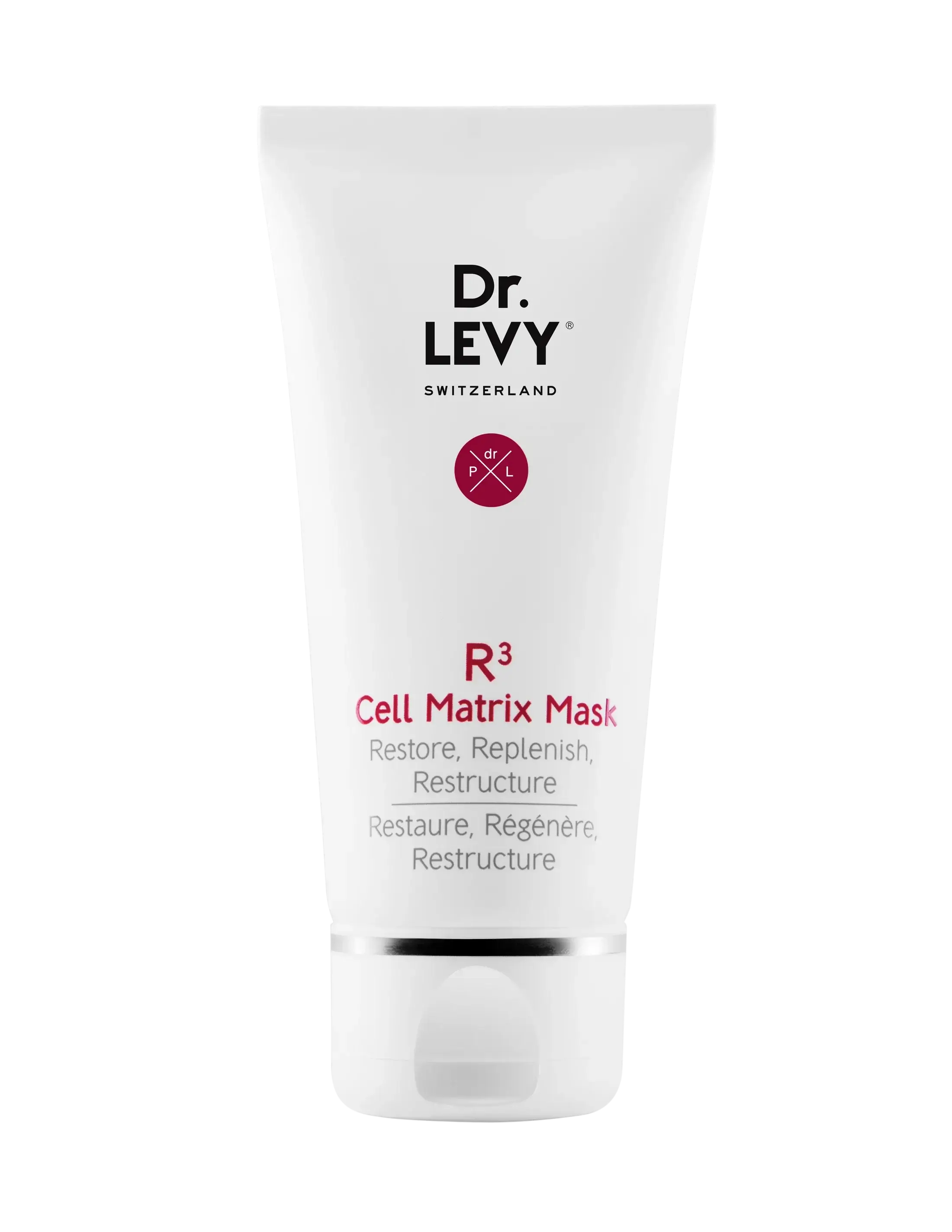 Dr LEVY R3 Cell Matrix Mask in a tube, designed to restore, replenish, and restructure skin.