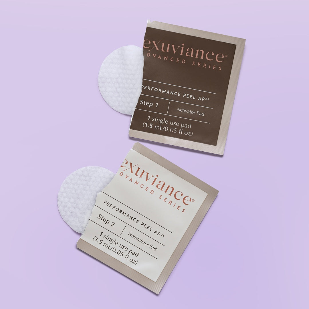 Exuviance Performance Peel AP25 Step 1 activator and Step 2 neutraliser sachets