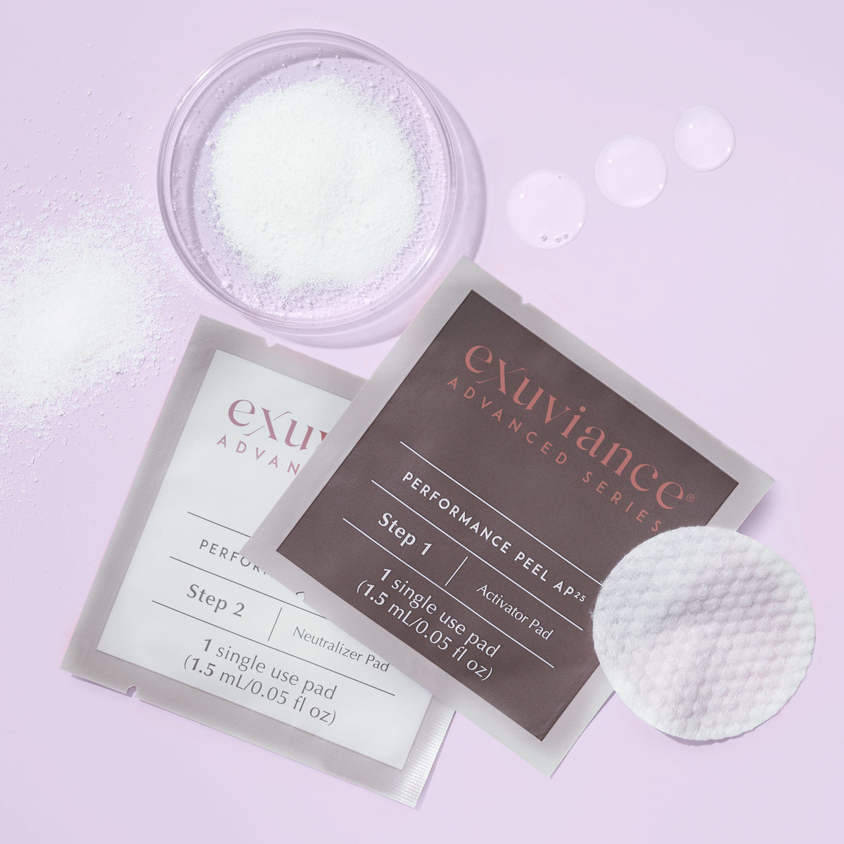Exuviance Performance Peel AP25 key ingredients: glycolic acid, mandelic acid, gluconolactone