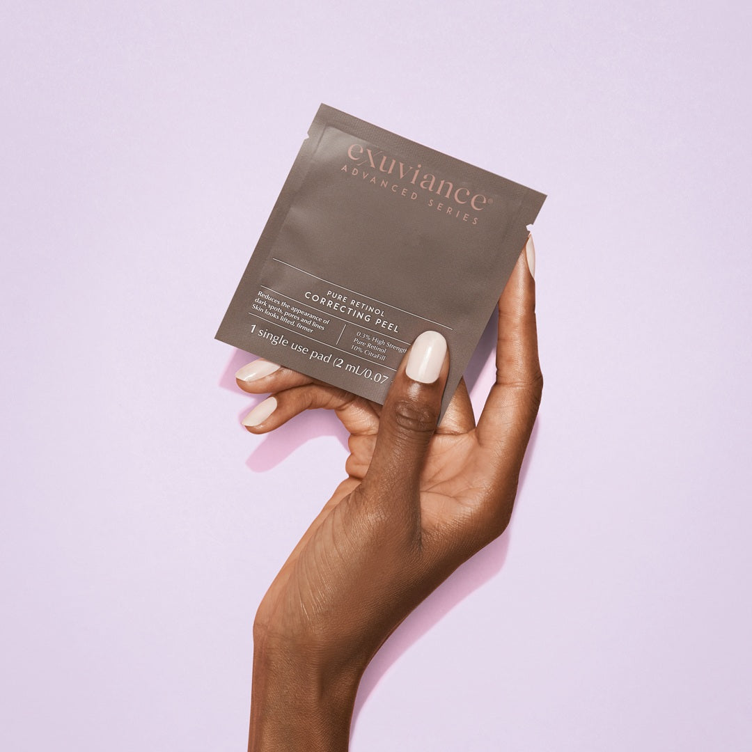 Exuviance Pure Retinol Correcting Peel Pads weekly at-home retinol peel