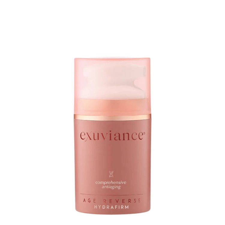 Exuviance® AGE REVERSE HydraFirm 50g moisturizer for youthful hydration and anti-aging effects.