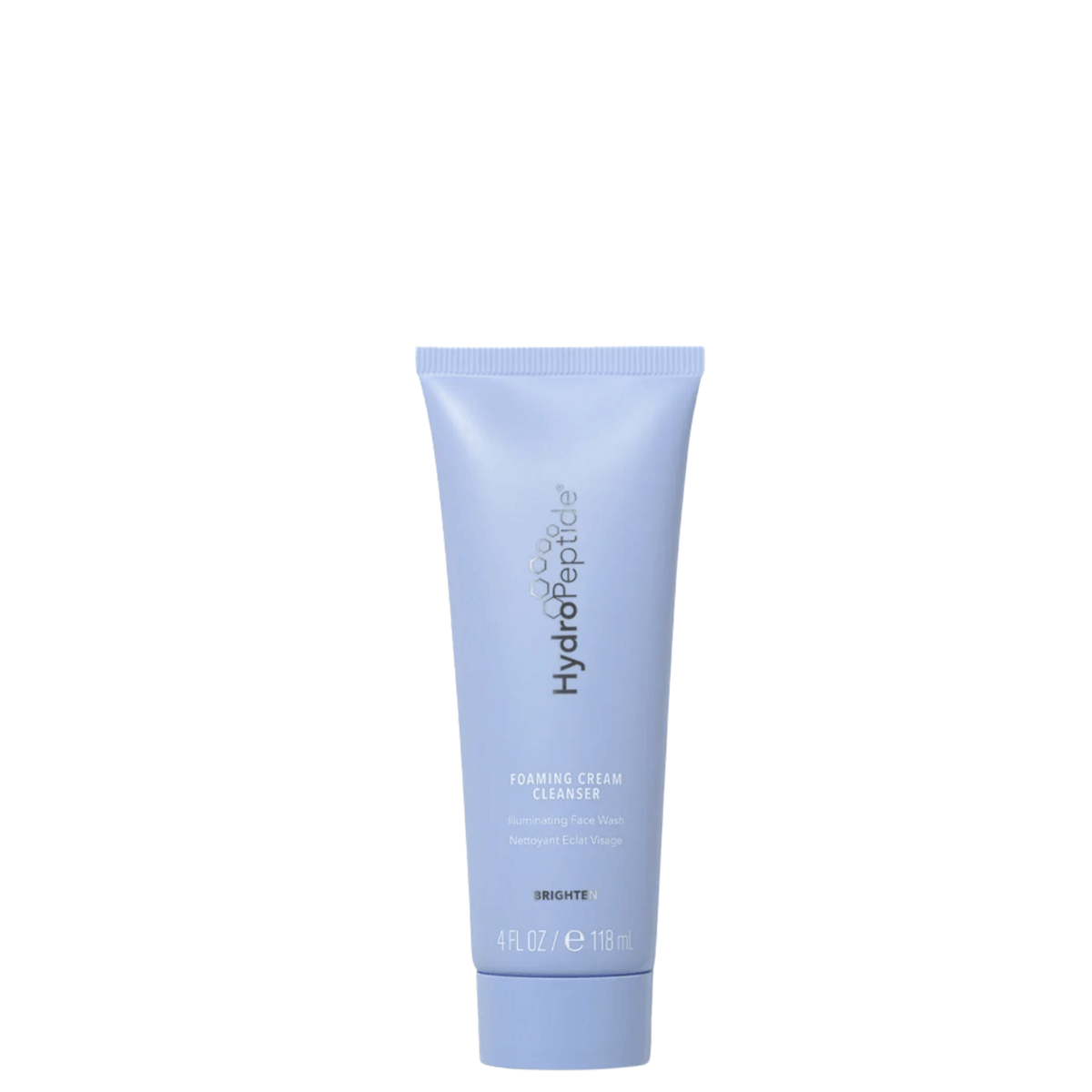 HydroPeptide Foaming Cream Cleanser tube with brightening face wash formula and vegan ingredients