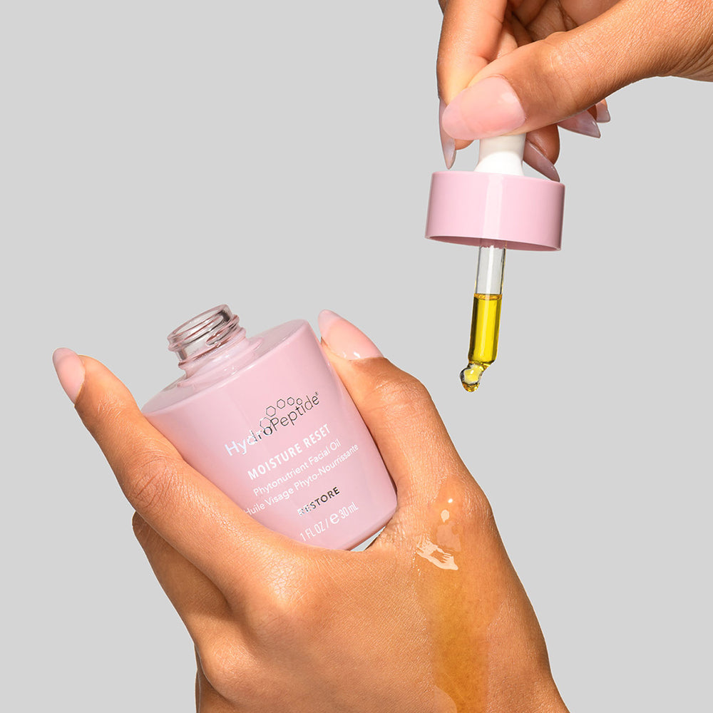 HydroPeptide Moisture Reset facial oil bottle and box