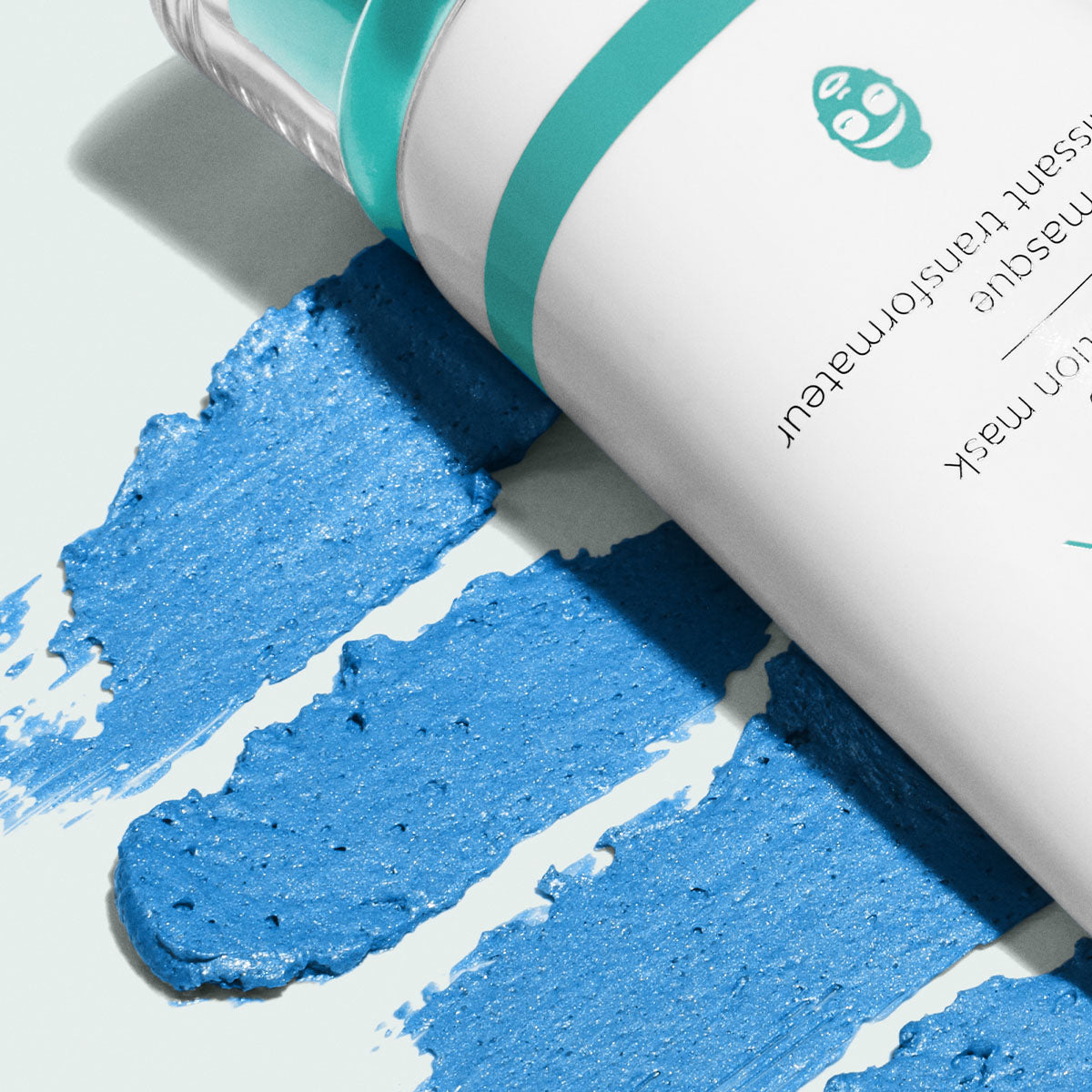 IMAGE Skincare I MASK Firming Transformation Mask shimmery blue clay texture swatch