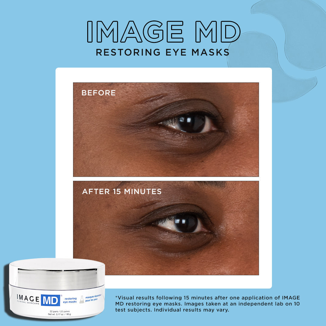 IMAGE Skincare MD Restoring Eye Masks before and after 15 minutes