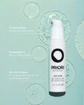 PRIORI LCA fx120 Gel Perfector with 1% Salicylic Acid and 16% LCA Complex ingredients on a light background.