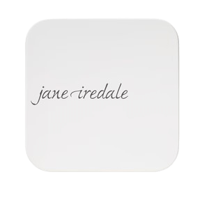 Jane Iredale Refillable Compact open, showing the built-in mirror and space for a PurePressed Base refill