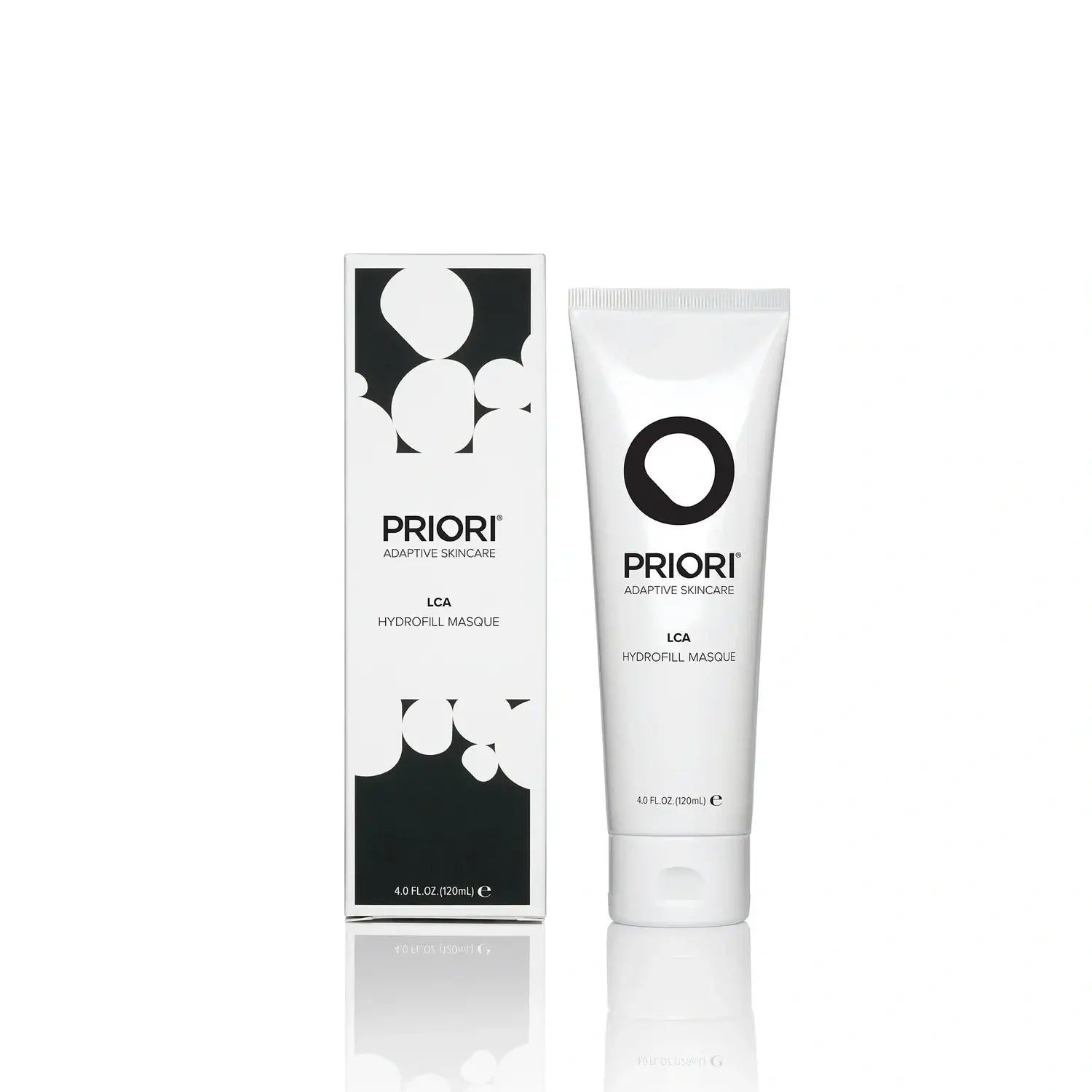 PRIORI LCA fx161 Hydrofill Masque product packaging and tube for intense hydration skincare