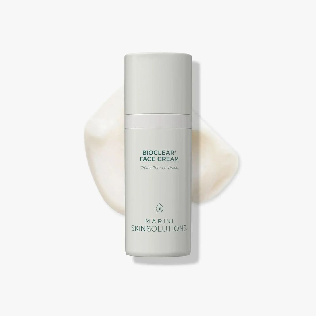 Marini Skin Solutions Bioclear Face Cream packaging and product bottle on display.