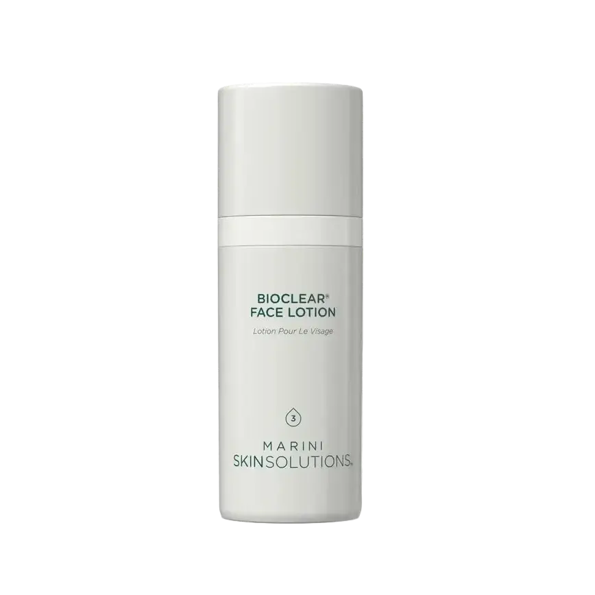Marini Skin Solutions Bioclear Face Lotion packaging and bottle for oily and blemish-prone skin