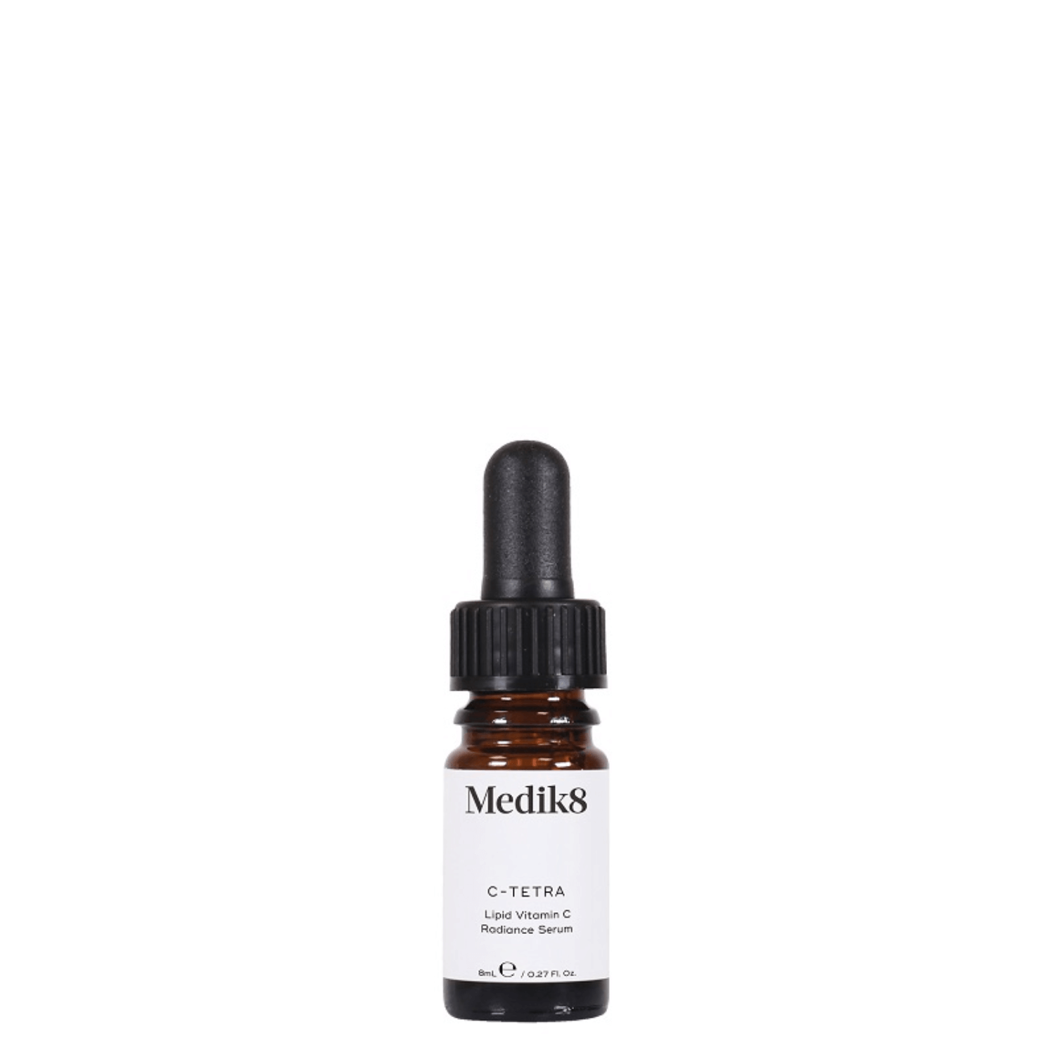 Medik8 C-Tetra Lipid Vitamin C Radiance Serum in a dropper bottle for visible radiance and antioxidant defense.