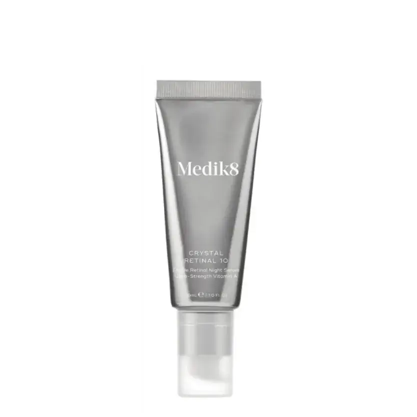 Medik8 Crystal Retinal 10™ advanced retinaldehyde serum for anti-ageing with patented encapsulation technology.
