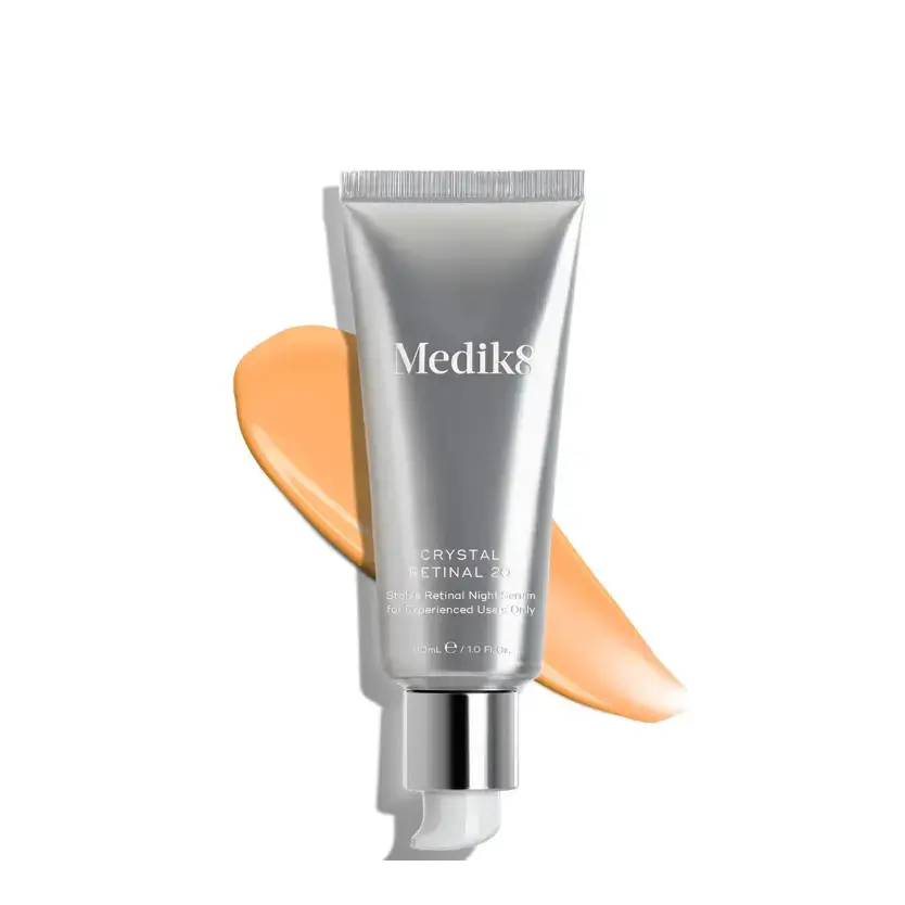 Medik8 Crystal Retinal 20™ tube for intensive anti-aging skincare with 0.2% retinaldehyde.