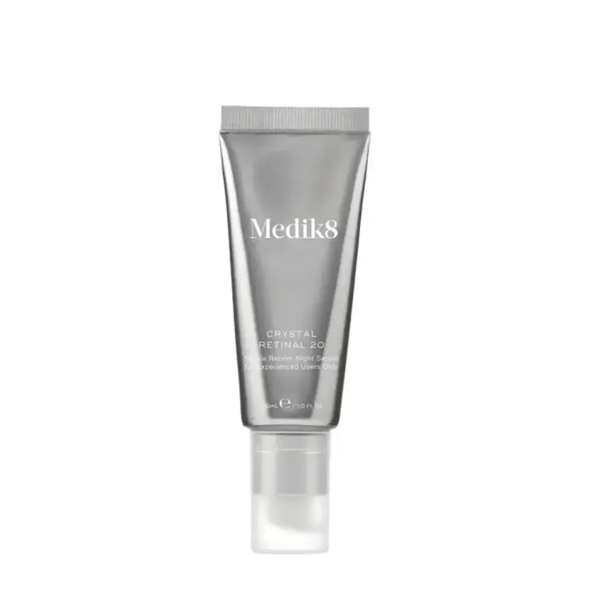 Medik8 Crystal Retinal 20™ tube for intensive anti-aging skincare with 0.2% retinaldehyde.