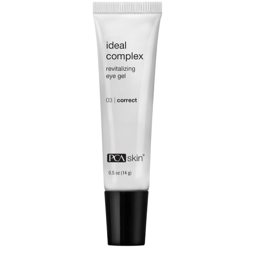 PCA Skin Ideal Complex Revitalizing Eye Gel tube for anti-aging treatment around the eyes.