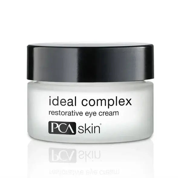 PCA Ideal Complex Restorative Eye Cream in a sleek jar, designed to reduce signs of aging around the eyes.