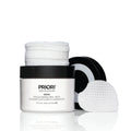 PRIORI Q+SOD Enlightening Peel Pads jar with pads displayed, ideal for exfoliating and brightening skin.