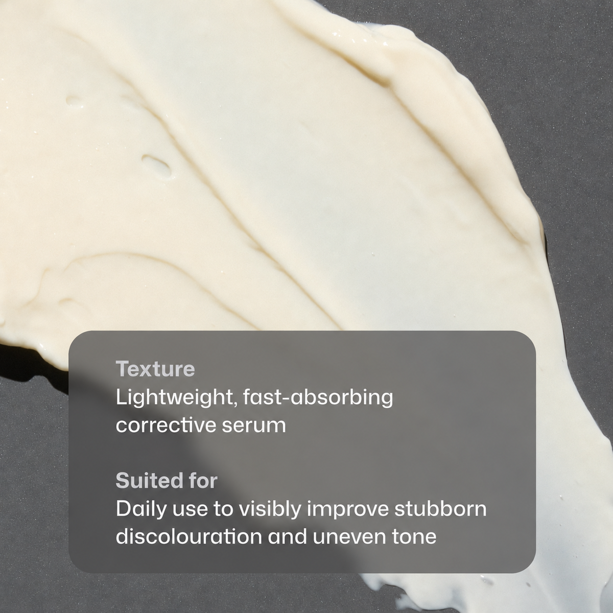 Revision Skincare Advanced Pigment Corrector+ lightweight serum texture swatch