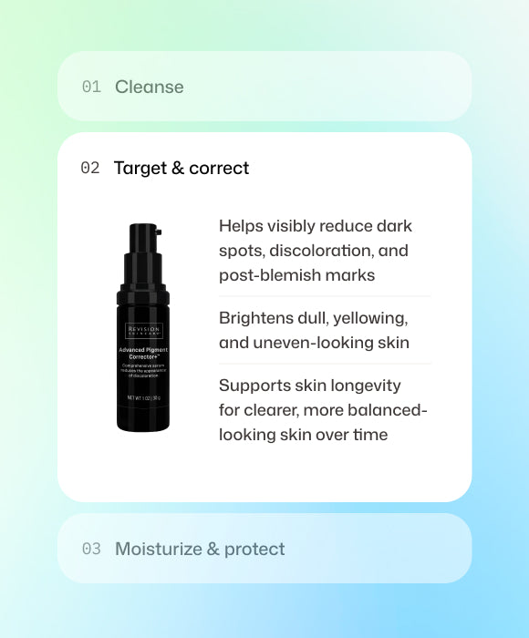 Where Revision Skincare Advanced Pigment Corrector+ fits in a Revision skincare routine