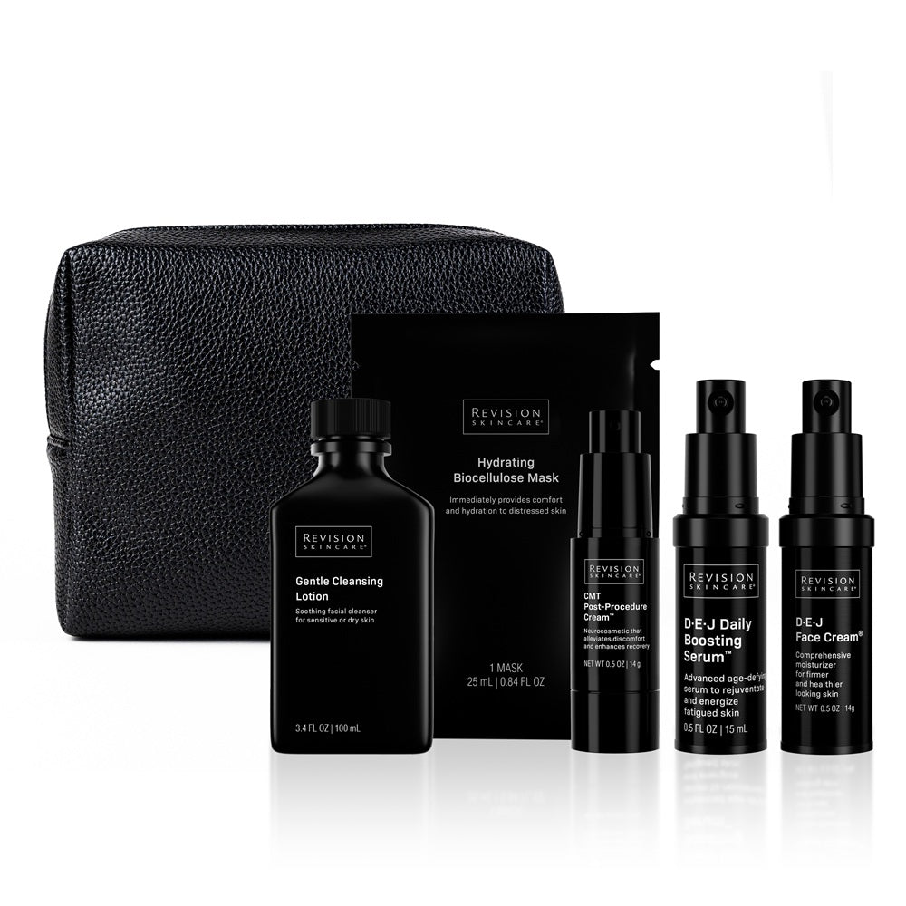 Revision Skincare Procedure Prep and Recover Regimen Kit - five products with travel bag