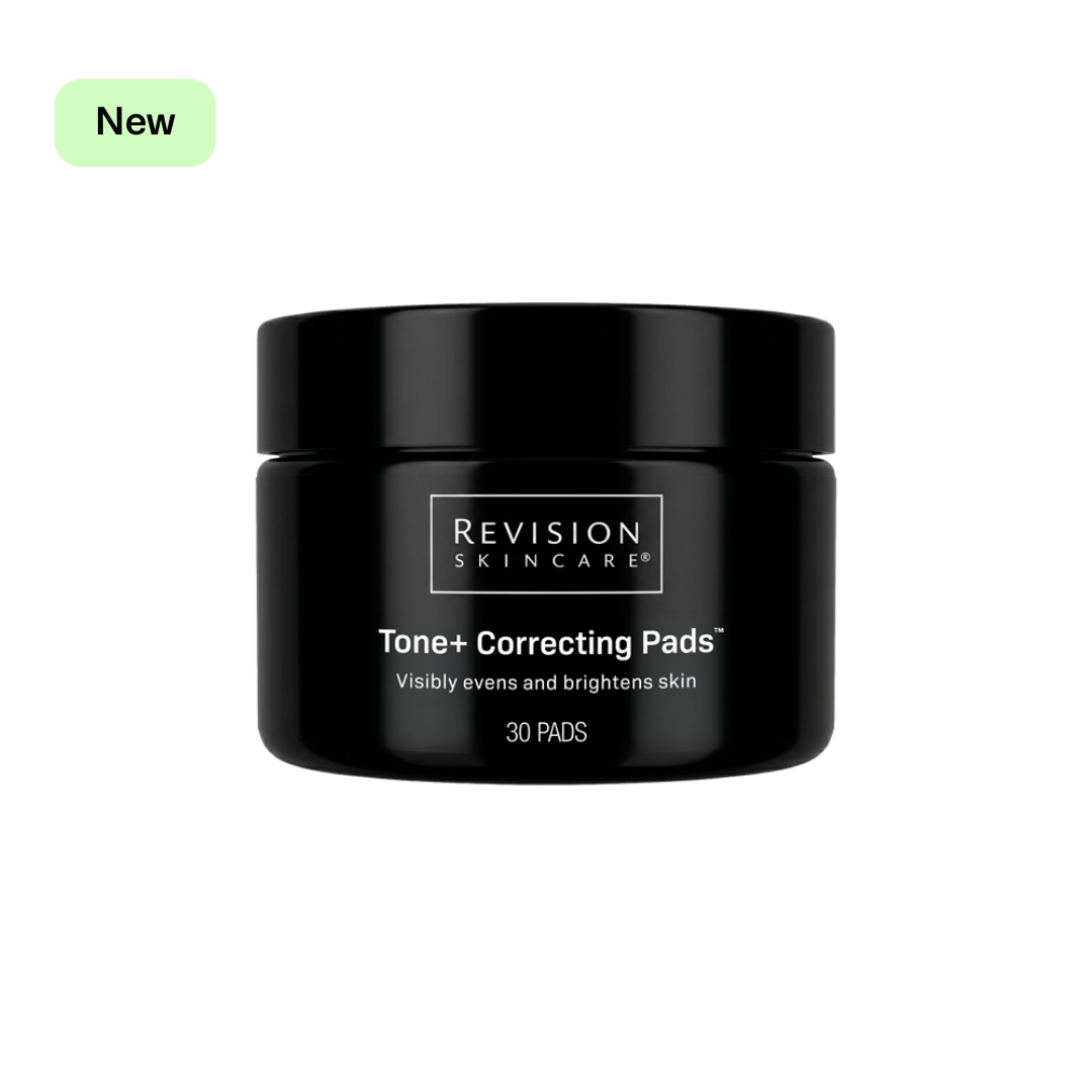 Revision Skincare Tone+ Correcting Pads jar of 30 dual-sided exfoliating pads