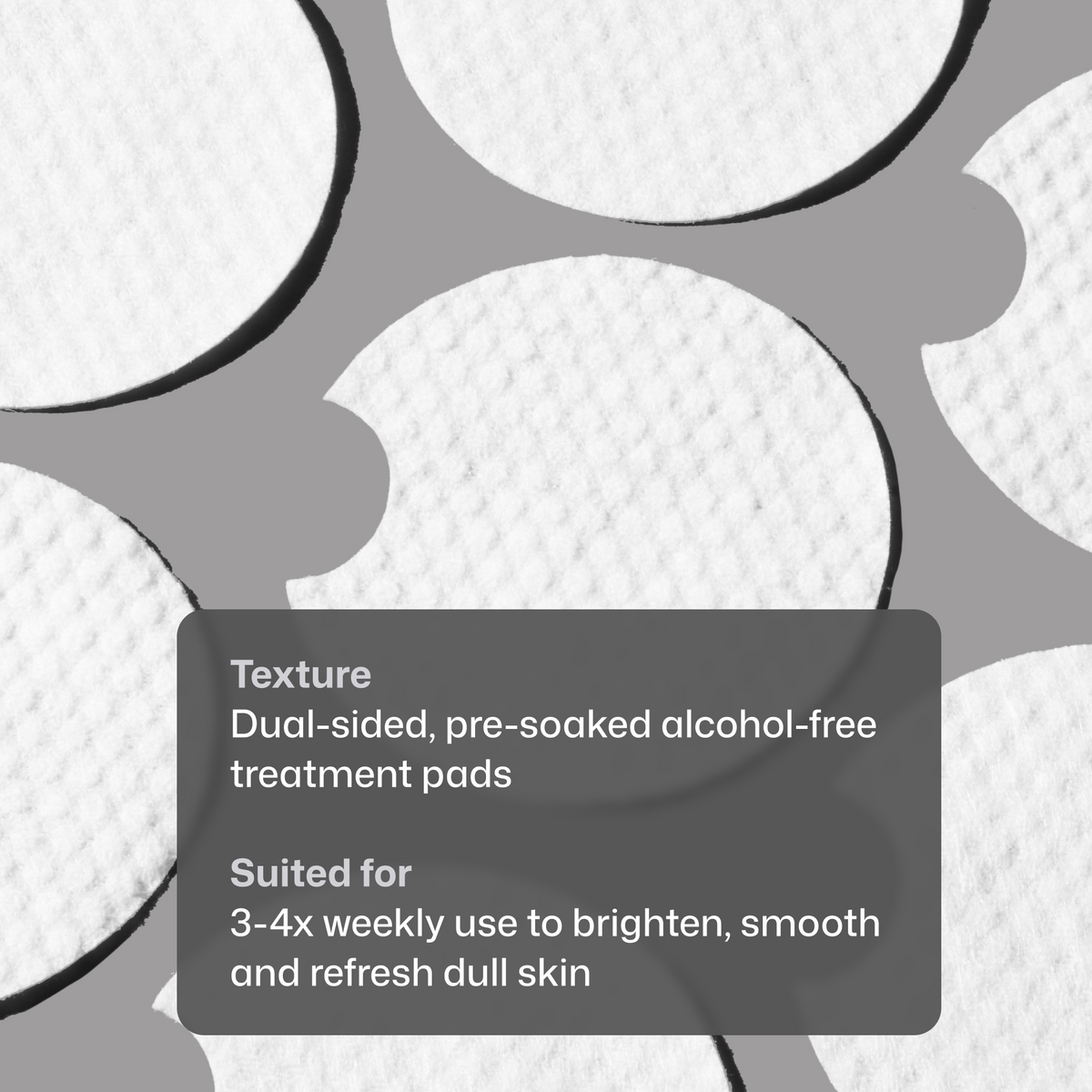 Revision Skincare Tone+ Correcting Pads pad and solution texture swatch