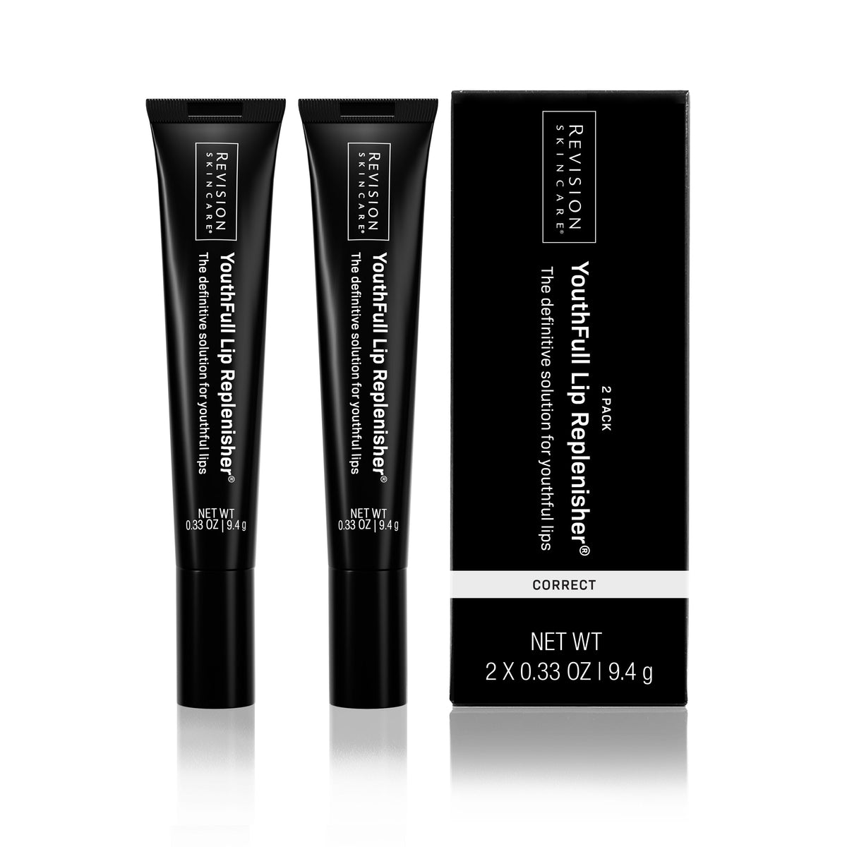 Revision Skincare YouthFull Lip Replenisher 2 Pack, two 9.4g tubes with boxes