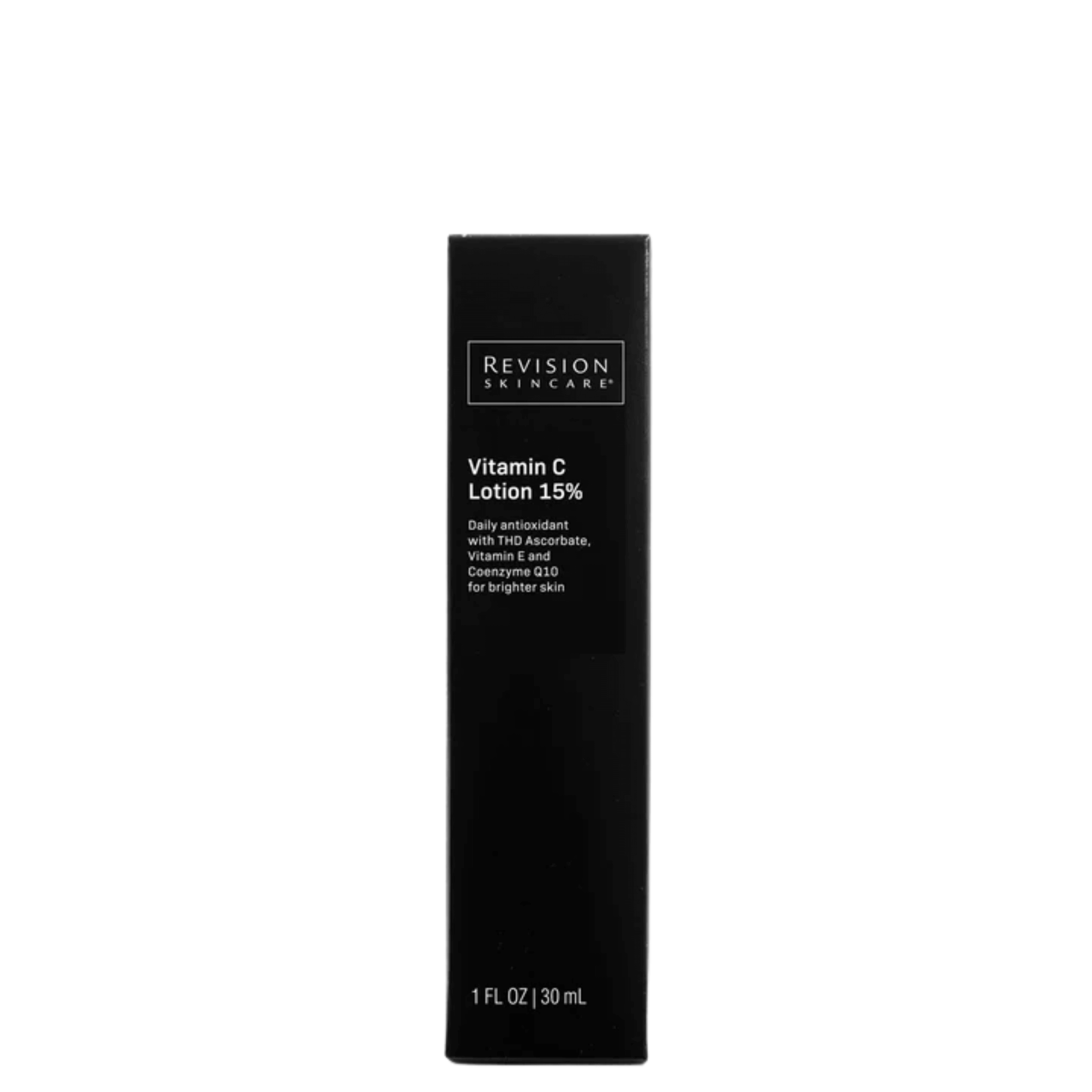 Revision Skincare Vitamin C Lotion 30% packaging, featuring potent antioxidants for improved skin tone and texture.