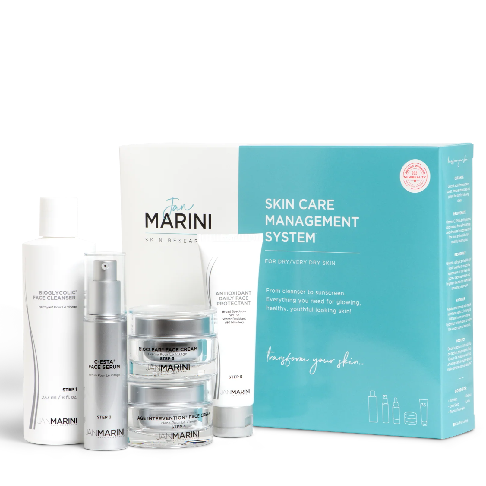 Jan Marini A Skin Care Management System - Dry/Very Dry with Daily Face Protectant SPF 33