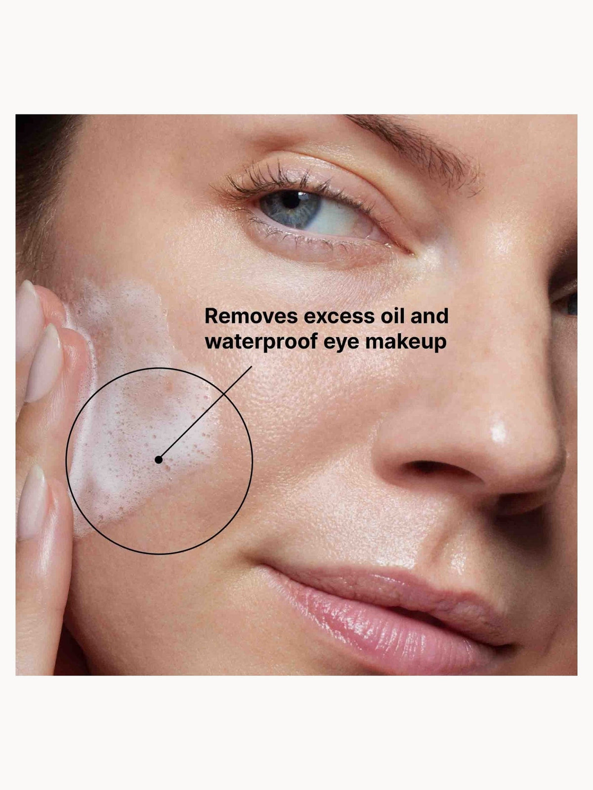 SkinCeuticals Simply Clean gel cleanser removing excess oil and waterproof eye make-up