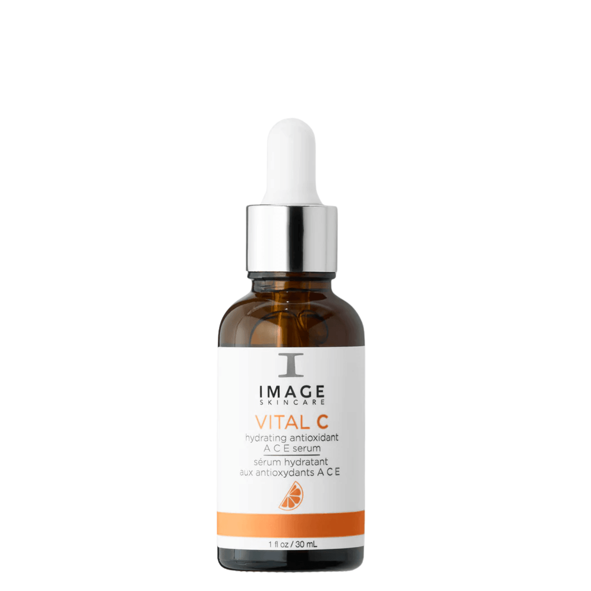 IMAGE Skincare VITAL C Hydrating Antioxidant A C E Serum 30ml amber glass dropper bottle with orange label