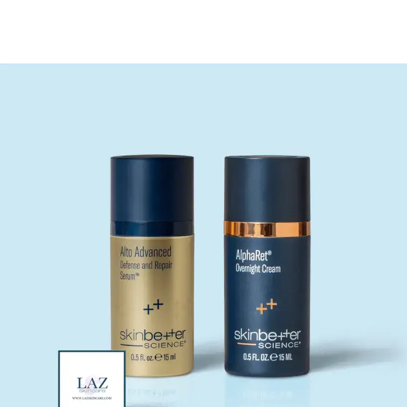 SkinBetter Science A-Team Duo Advanced Kit featuring Alto Advanced Serum and AlphaRet Overnight Cream.