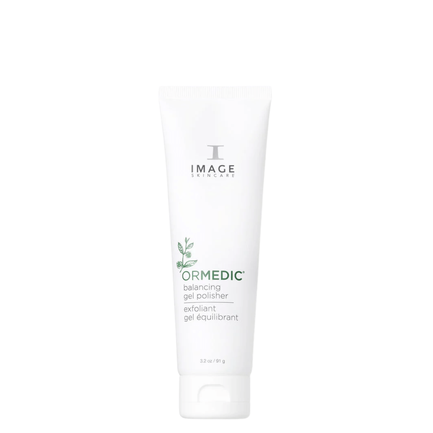 IMAGE Skincare ORMEDIC Balancing Gel Polisher tube for gentle exfoliation and skin refinement.
