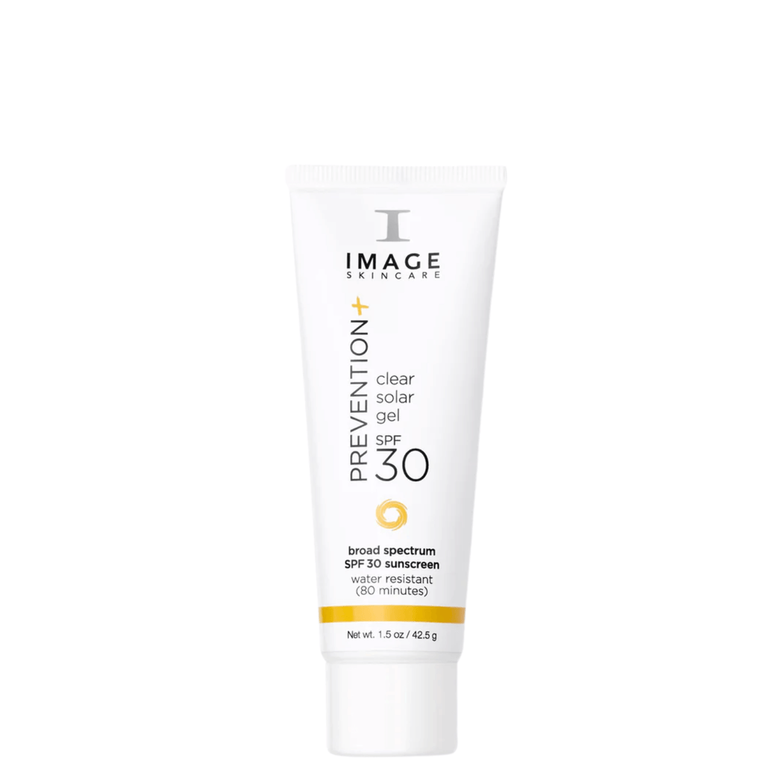 IMAGE Skincare PREVENTION+ Clear Solar Gel SPF 30 in a 1.5 oz tube, providing broad-spectrum sun protection.