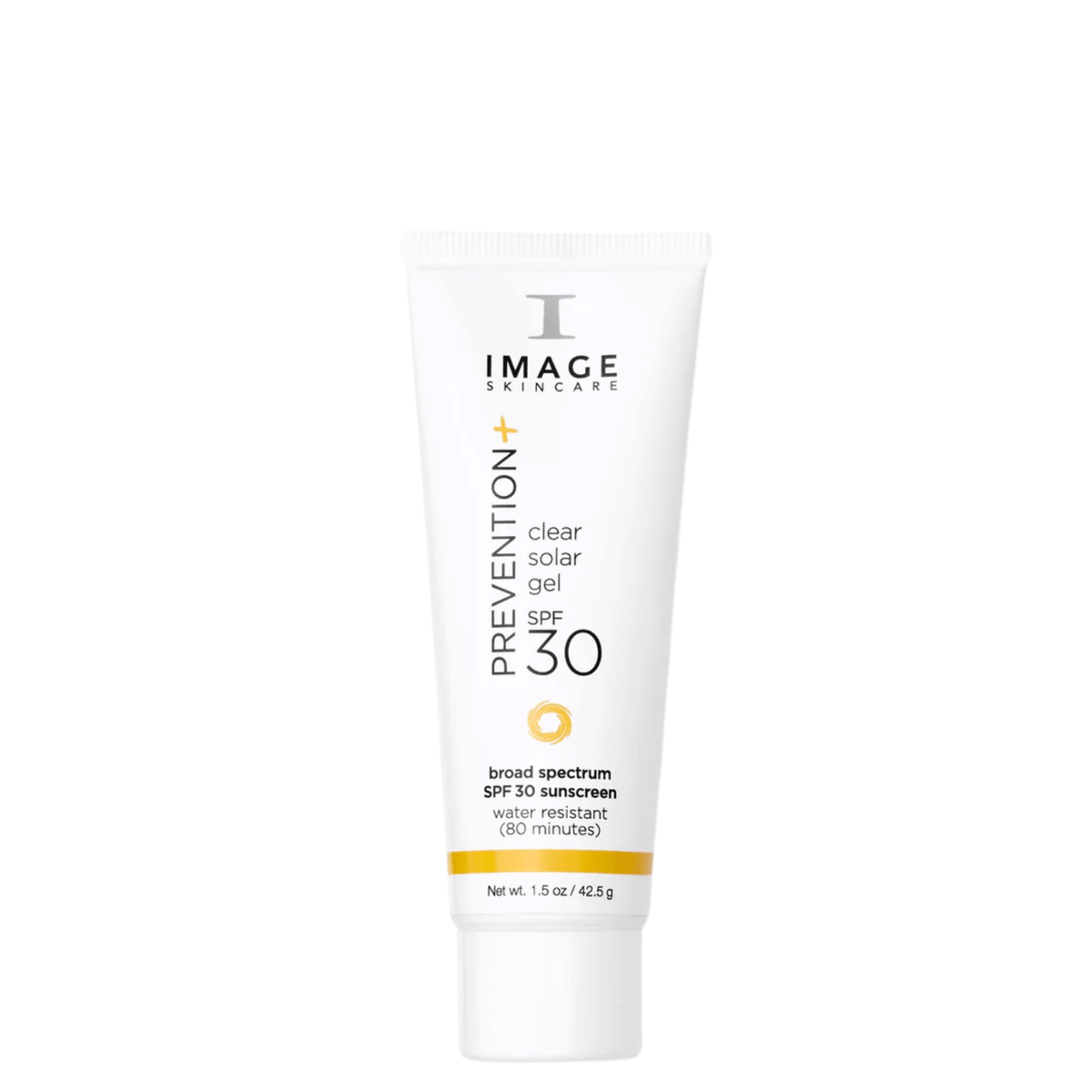 IMAGE Skincare PREVENTION+ Clear Solar Gel SPF 30 in a 1.5 oz tube, providing broad-spectrum sun protection.