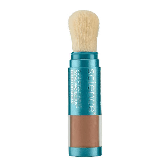 Colorescience® Sunforgettable ™ Total Protection Brush-On Shield SPF 50 with brush applicator for easy, on-the-go application.