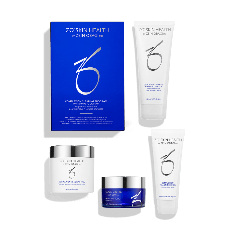ZO Skin Health Complexion Clearing Program skincare products for clearer complexion and reduced blemishes
