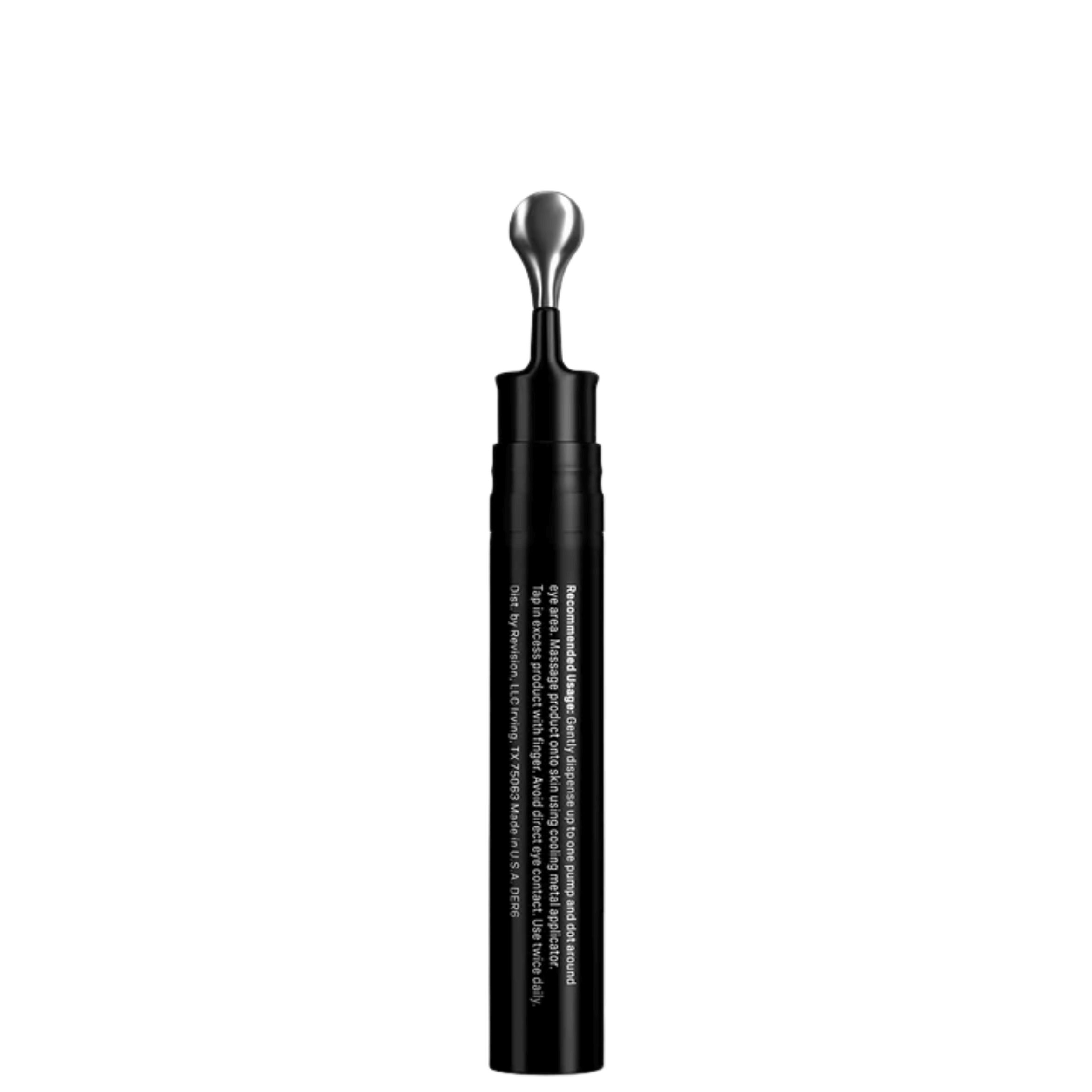 Revision Skincare D·E·J Eye Cream™ in a sleek black applicator for advanced anti-aging eye treatment.