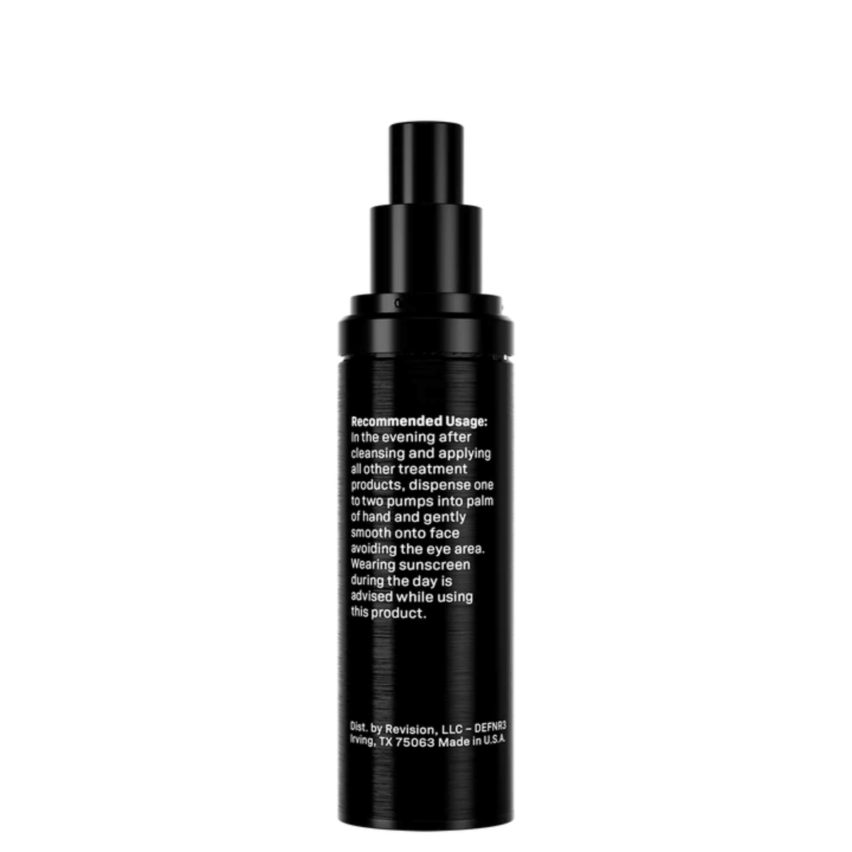 Revision Skincare D·E·J Night Face Cream™ packaging with usage instructions for nighttime application.